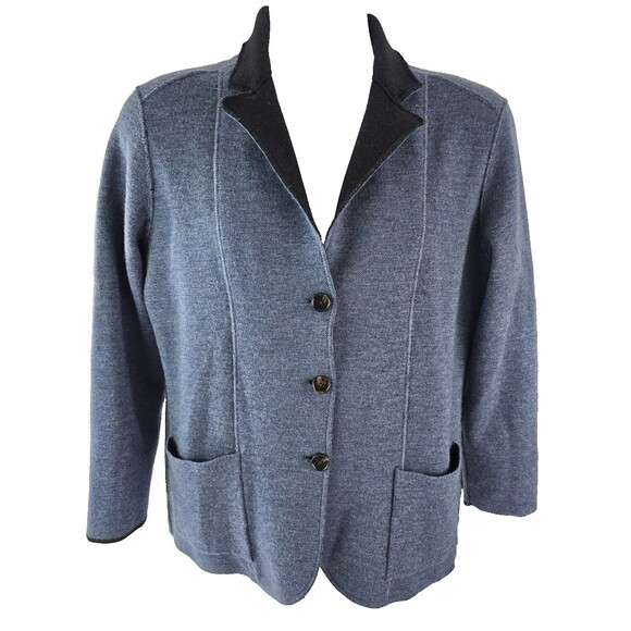 Maurizio Baldassari Brera Reversible Knit Wool Swacket Blazer Cardigan 52 M - Picture 13 of 16